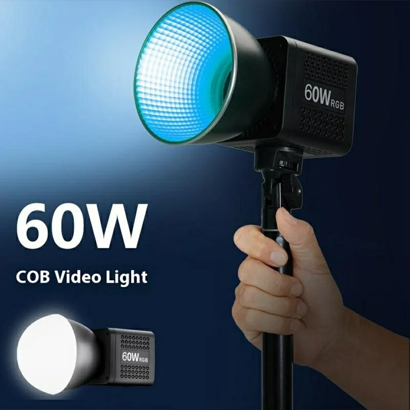 VLOGLITE P60RGB 60 W Mocny Światło Wypełniające COB, Lampa RGB, Profesjonalne Światło Wideo