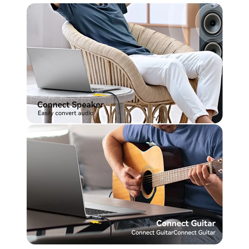 Adaptateur audio ESSAGER 6,5 mm femelle vers 3,5 mm mâle HiFi Sound Portable Connecteur doré plaqué