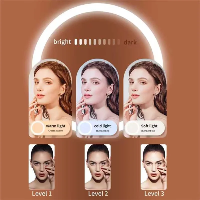 DO AS YOU WISH Mini Clip-lamp 24 LED Oplaadbare Batterij Instelbare Kleurtemperatuur Draagbare Vullamp - Zwart