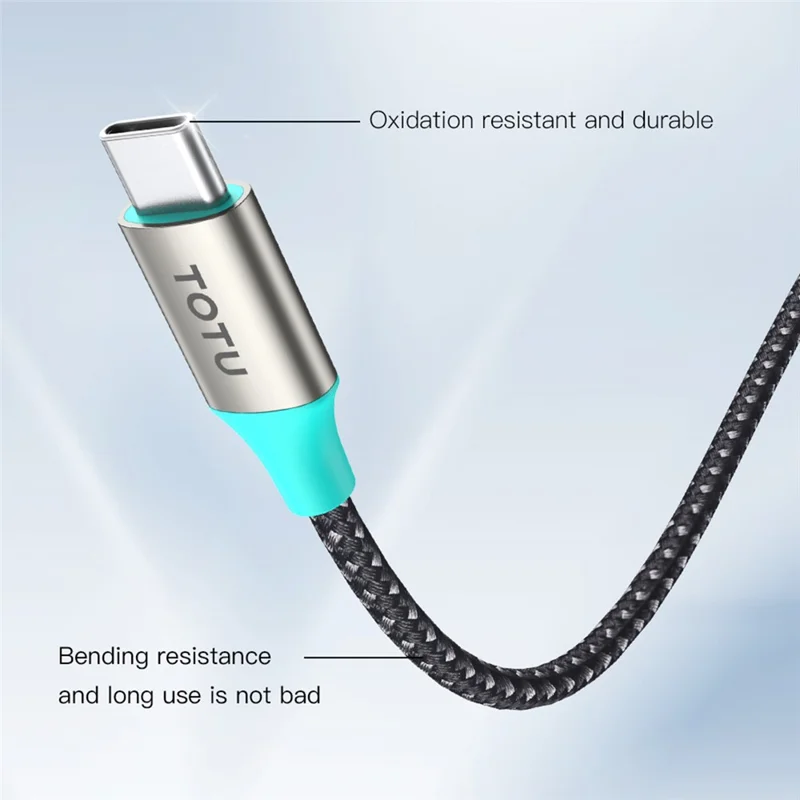 TOTU AD-6 USB-C auf Dual USB-C HiFi-Audio-Converter PD 30W Schnellladeadapter Kabel 13 cm