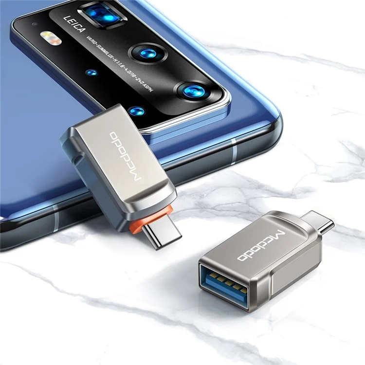 MCDODO OT-8730 USB-A 3.0 Top Type-c Mini OTG Adapter - Цвет Оружия