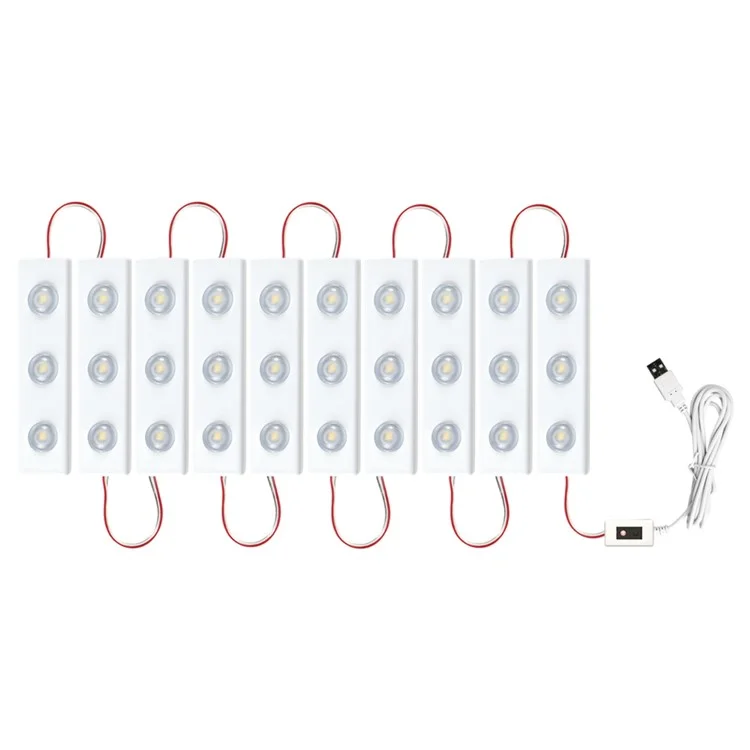 Handinduktion Dimmbare LED -make -up -spiegel -leuchtstreifen USB Angetriebener Kosmetischer Spiegellampe - 6 LED -streifen