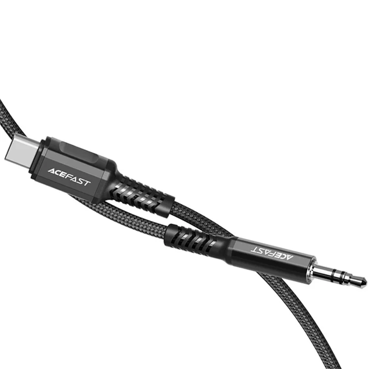 ACEFAST C1-08 USB-C Macho para 3,5 mm Macho Cabo de Áudio de Liga de Alumínio Trançado 1,2 m - Preto