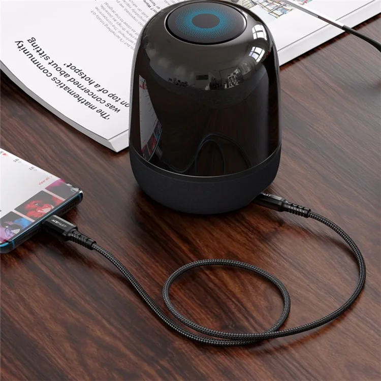 ACEFAST C1-08 USB-C Macho para 3,5 mm Macho Cabo de Áudio de Liga de Alumínio Trançado 1,2 m - Preto
