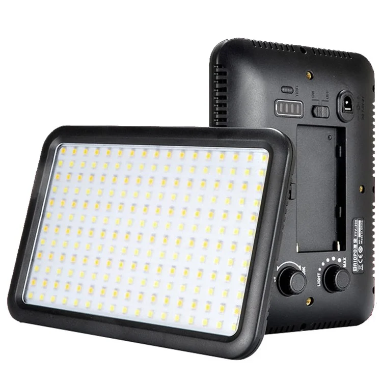 TRIOPO TTV-204 Bi-color Panel Mini LED Light Adjustable Panel Portable Shooting Light