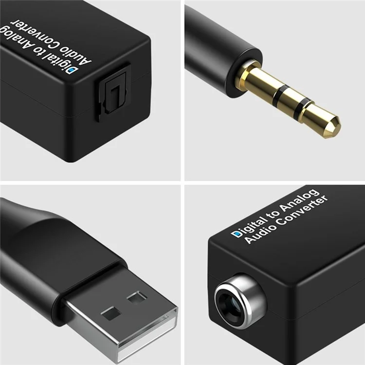 D15 Audio-Wandler-Adapterkabel-Koaxial- / Optische Faser / 3,5mm / USB-Schnittstelle DAC - Koaxial
