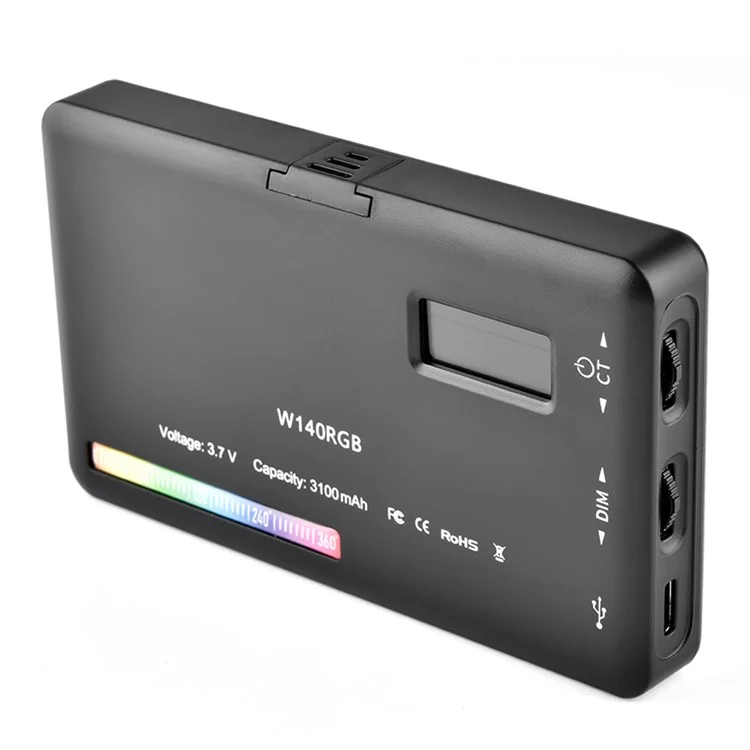 Yelangu Rgb140 RGB -taschenfüllung Leichtes LED -video -licht Tragbare Fotografie -beleuchtung