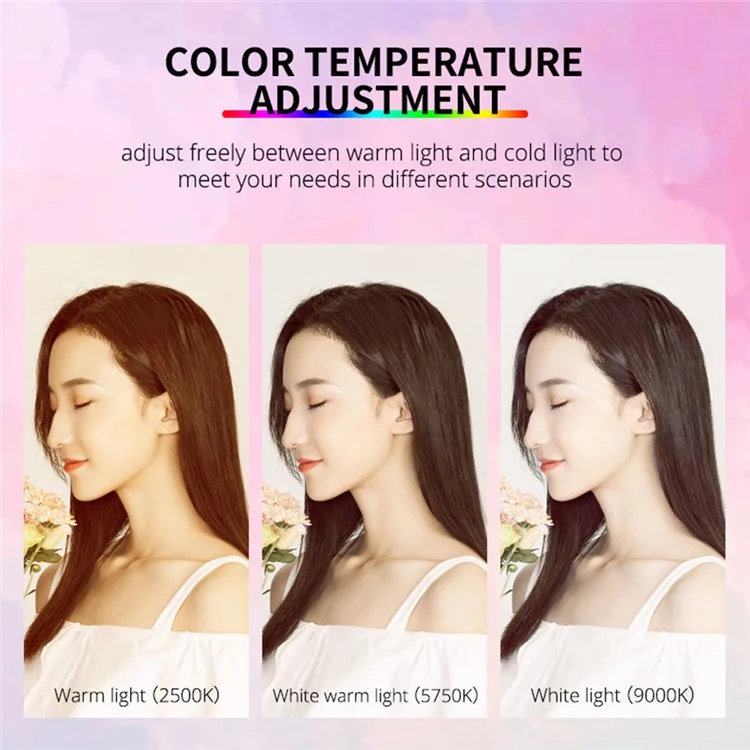 YELANGU RGB64 Éclairage vidéo LED RVB portable Mini Rechargeable Éclairage photographique 