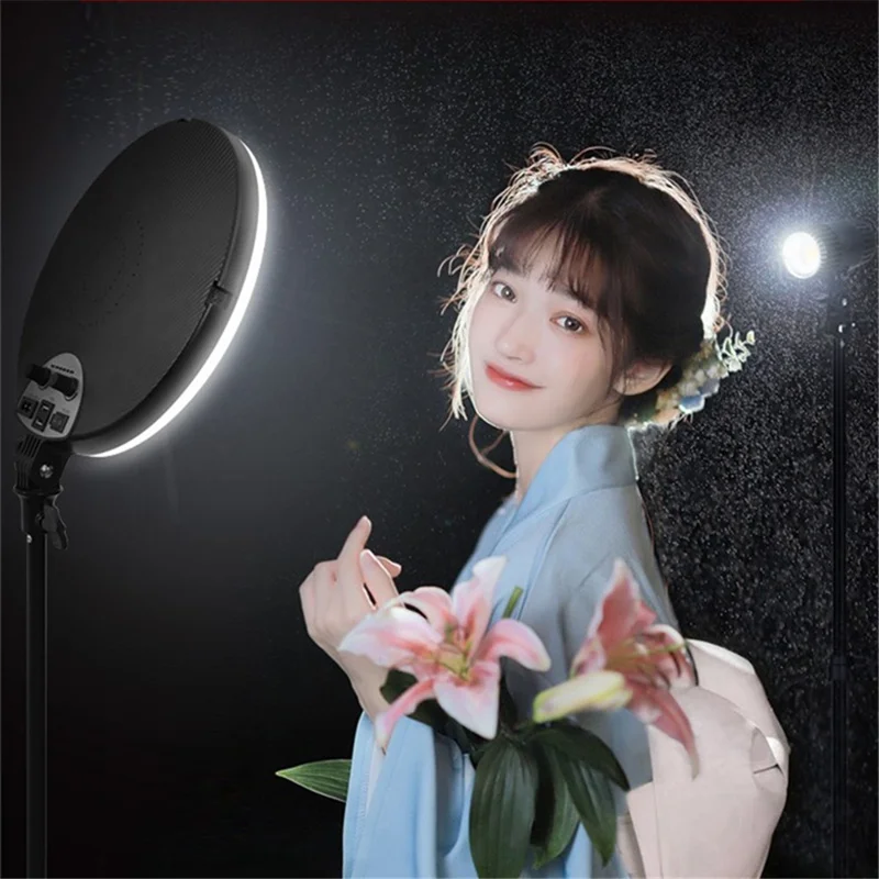 Dimmable Soft Light 3000K-6000K LED Light Photography Lighting Studio Light for Filming Recording Portraits - EU Plug