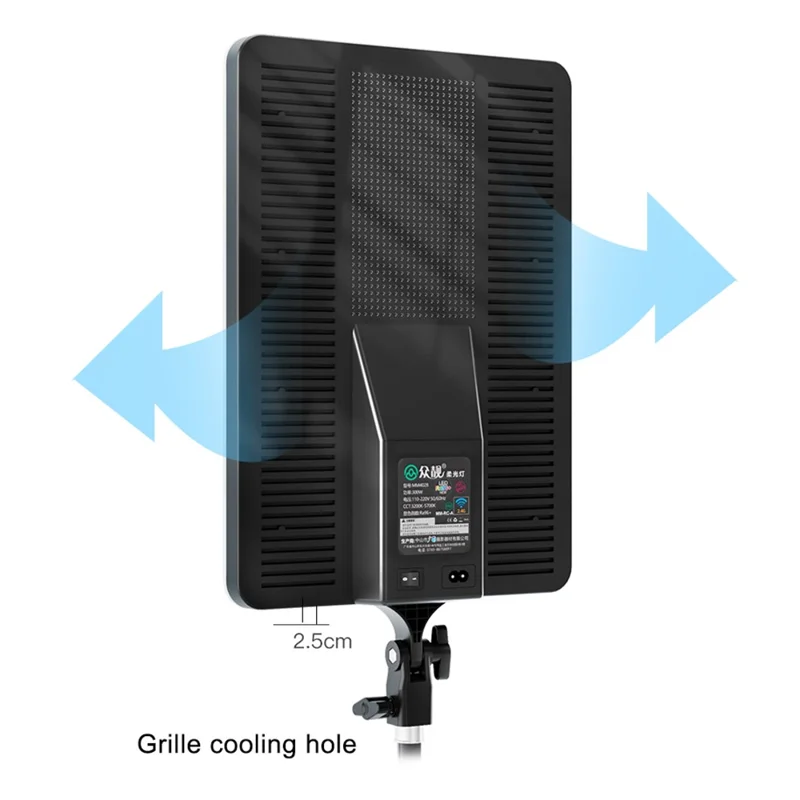 MM8815 500W High Brightness RGBW LED Video Light 1700K to 12000K Lighting Panel for Indoor Studio Photography Youtube Video Shooting - EU Plug