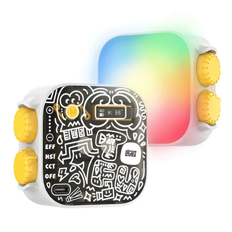 XIAOMIYOUPIN FUNSNAP Lámpara de Relleno LED RGB Portátil de Color Completo para Cámara de Bolsillo