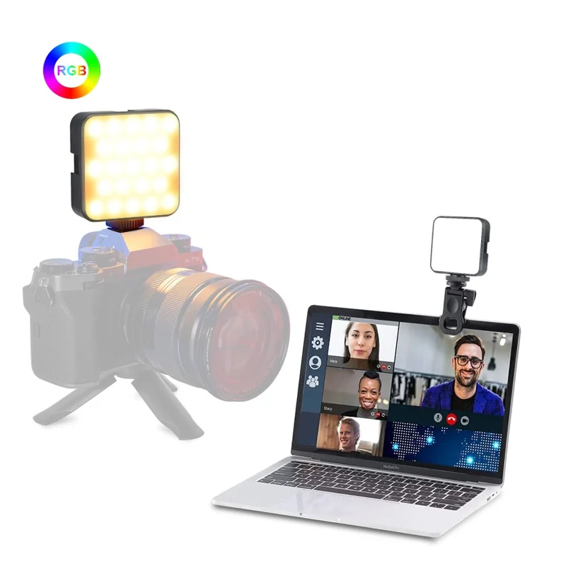 VLOGLITE T64RGB Cell Phone Camera Video Fill Light Mini Pocket Beauty Light Portable RGB Fill Light