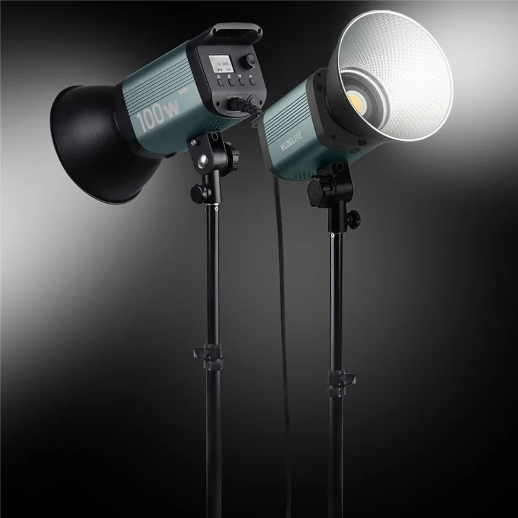 VLOGLITE P100 100W High Powerful Bright COB LED Light Professional Photography Video Fill Light for Live Streaming, Studio - US Plug