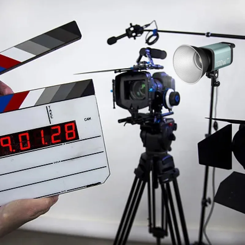 VLOGLITE P100 100W High Powerful Bright COB LED Light Professional Photography Video Fill Light for Live Streaming, Studio - UK Plug