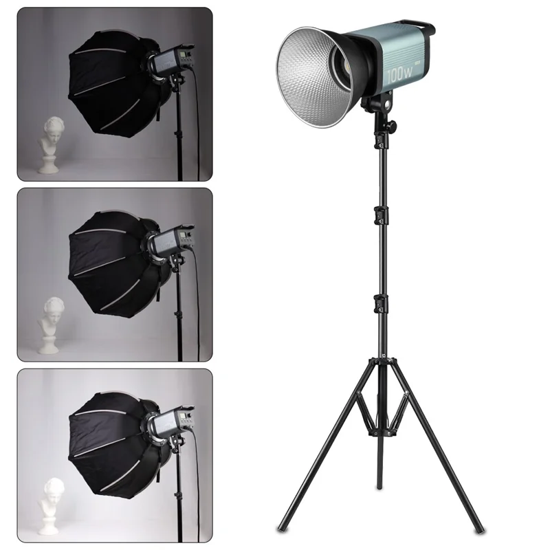 VLOGLITE P100 100W High Powerful Bright COB LED Light Professional Photography Video Fill Light for Live Streaming, Studio - UK Plug