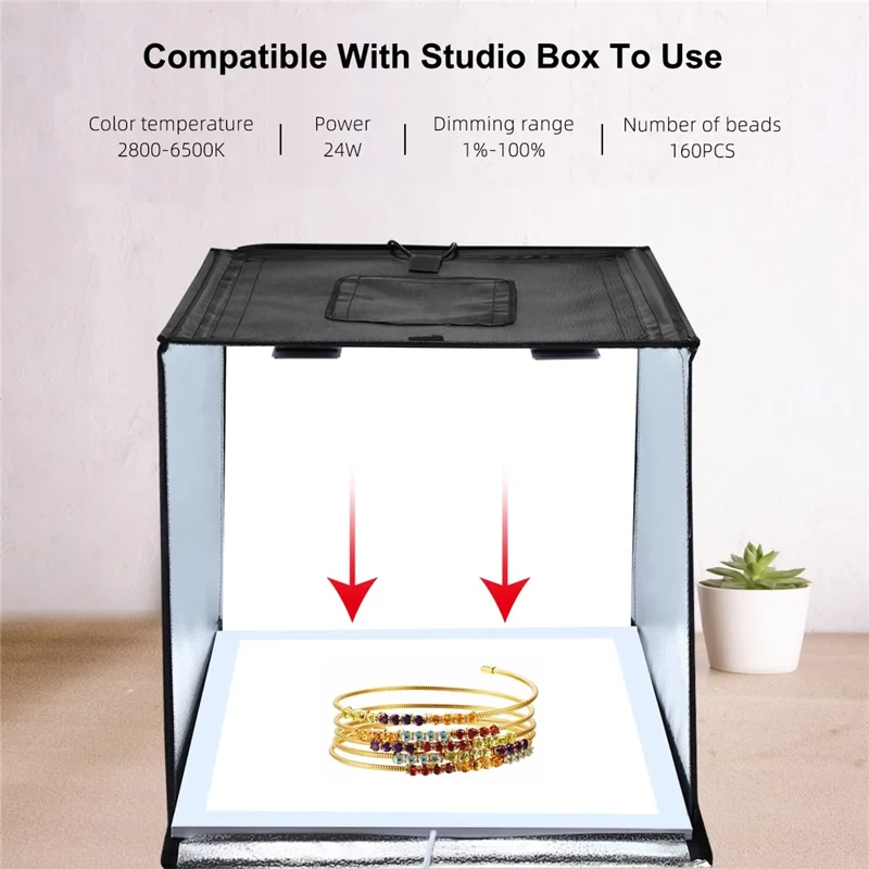 PULUZ PU5138 1200LM 38x38cm LED Photography Shadowless Bottom Light Dimmable Lamp Panel - UK Plug