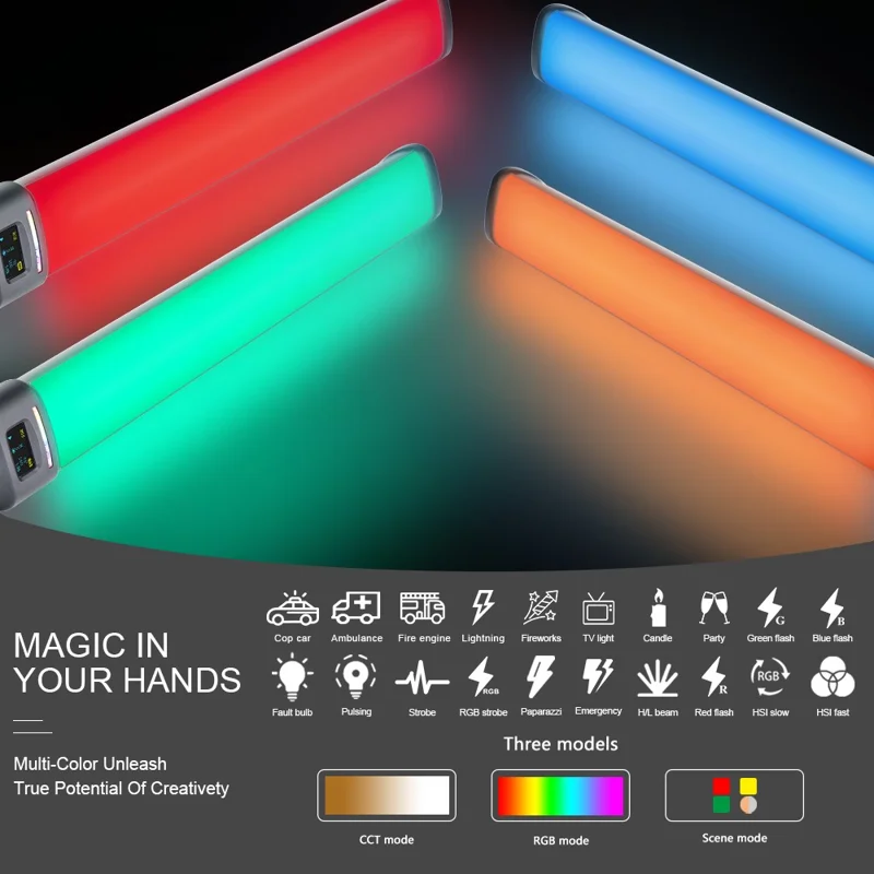 VLOGLITE W270RGB LED-studiolamp voor live streamen, E-Sports handheld vullamp - US-stekker