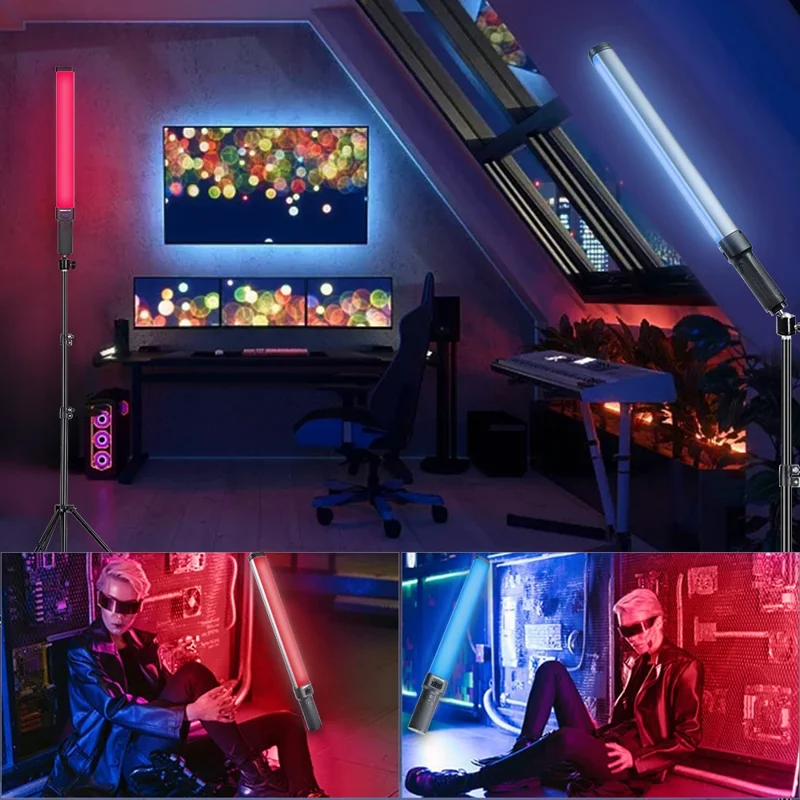 VLOGLITE W270RGB LED-studiolamp voor live streamen, E-Sports handheld vullamp - US-stekker