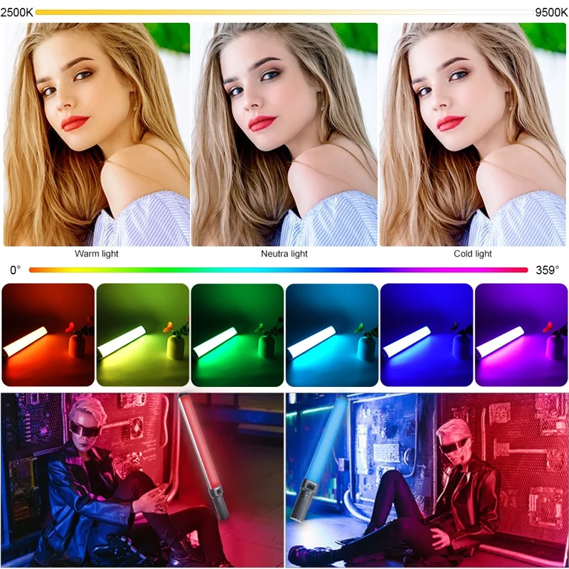 VLOGLITE W270RGB LED-studiolamp voor live streamen, E-Sports handheld vullamp - US-stekker