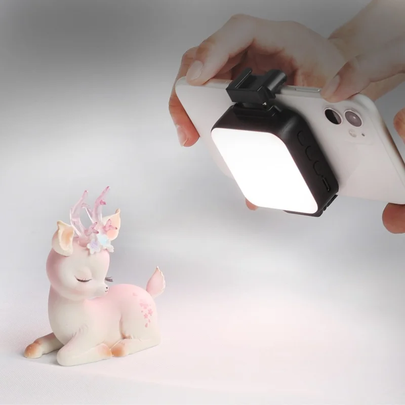 VLOGLITE W66 Pocket Phone Fill Light con Morsetto per Cibo, Luce Fotografica per Gioielli