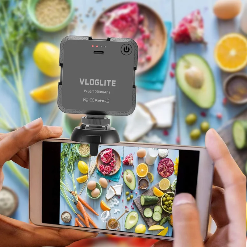 VLOGLITE W36 Portable Beauty Video Light Camera Phone Vlog LED Fill Light