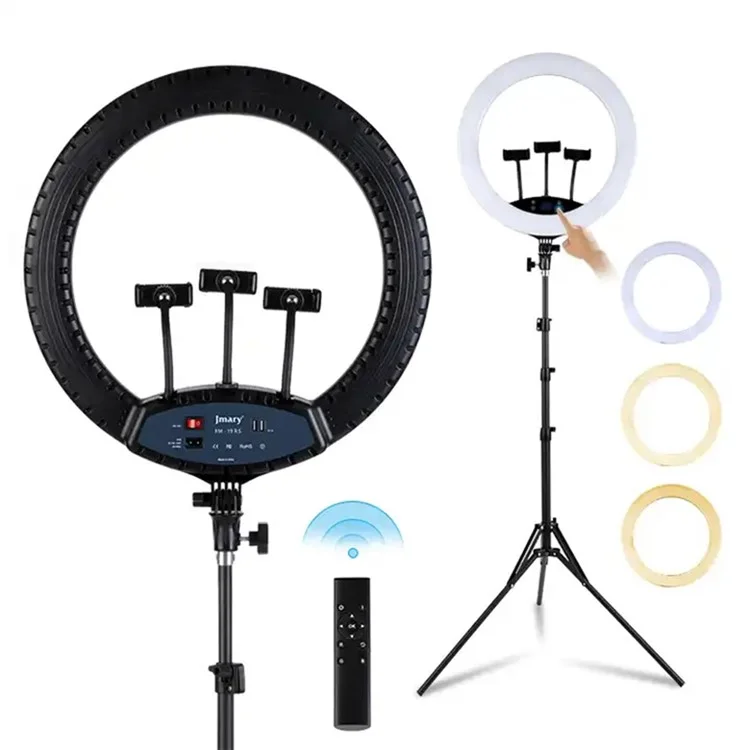 JMARY FM-19RS 19-inch Touch Control Beauty Light Photography LED Ring Fill Light - US Plug