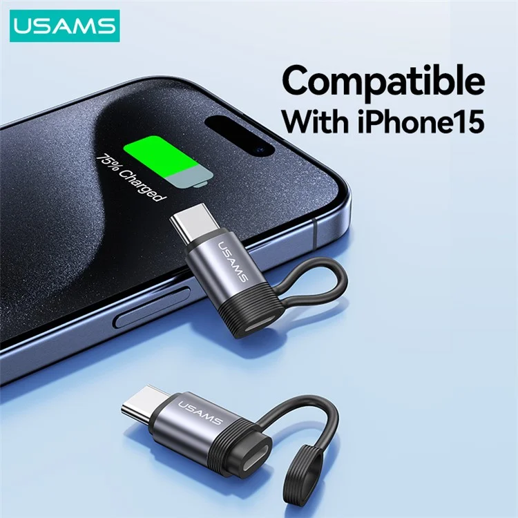 USAMS US-SJ677 AU17 PD 30W Charging Adapter Type-C Male to 8-Pin Female Converter