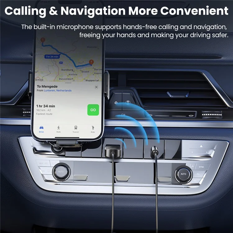 TOOCKI TQ-BT01 Adaptador Bluetooth 5.0 para Coche - Negro