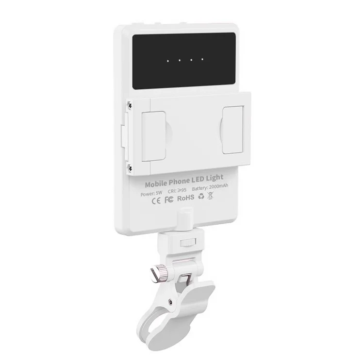 V11SE Portable Phone Laptop Video Conference Lamp Skin Beauty Live Streaming LED Fill Light - White