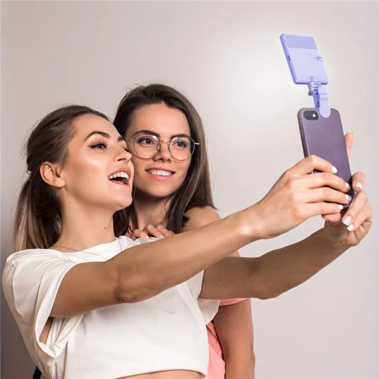V11SE Portable Phone Laptop Video Conference Lamp Skin Beauty Live Streaming LED Fill Light - White
