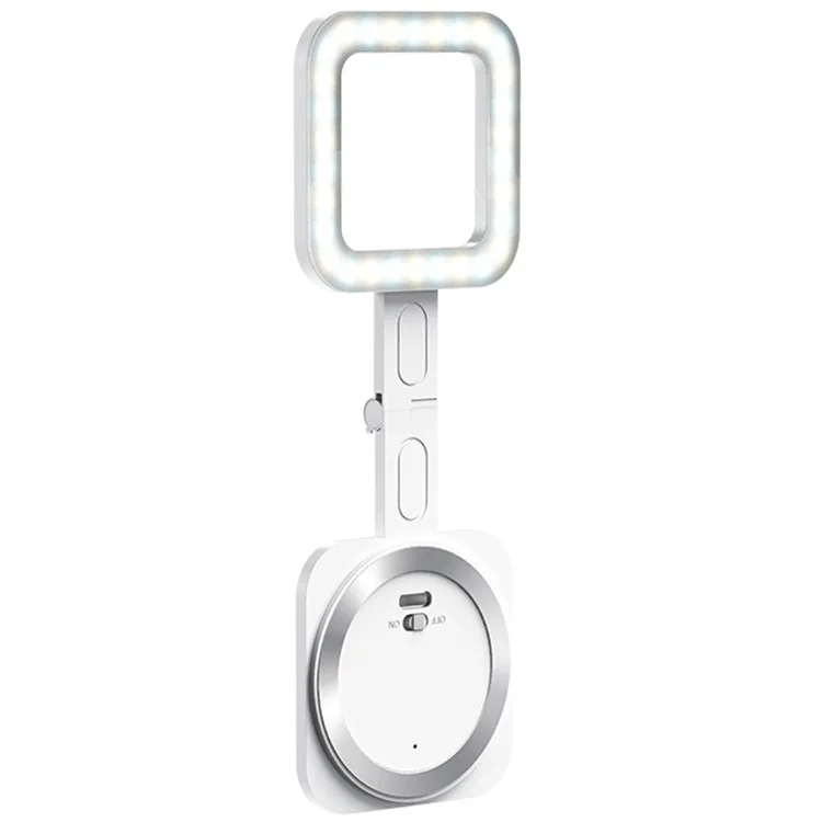 Lámpara de Selfie Magnética para Teléfono V18 Portable Skin Beauty Live Streaming LED Fill Light - Blanco