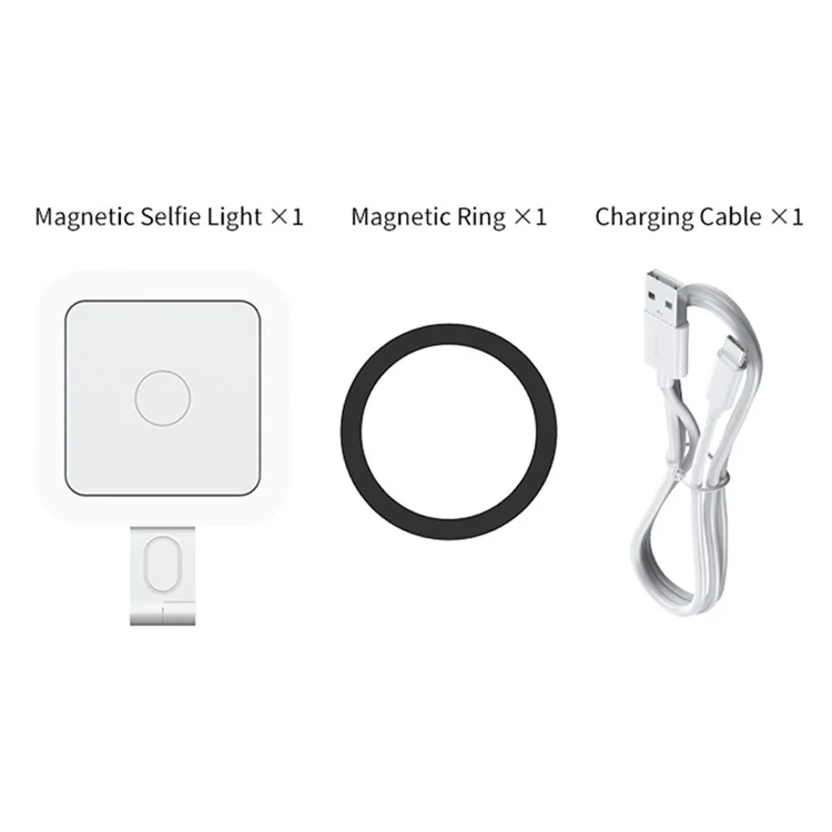 Lámpara de Selfie Magnética para Teléfono V18 Portable Skin Beauty Live Streaming LED Fill Light - Blanco
