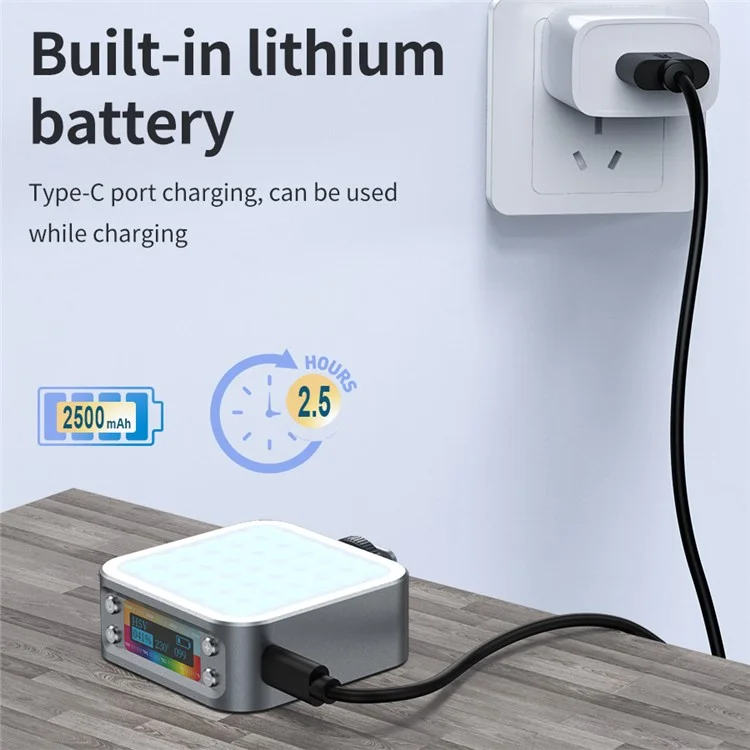 D01 Câmera Portátil Miniatura de Telefone RGB Luz de Preenchimento Dimerizável Fotografia LED Luz de Preenchimento