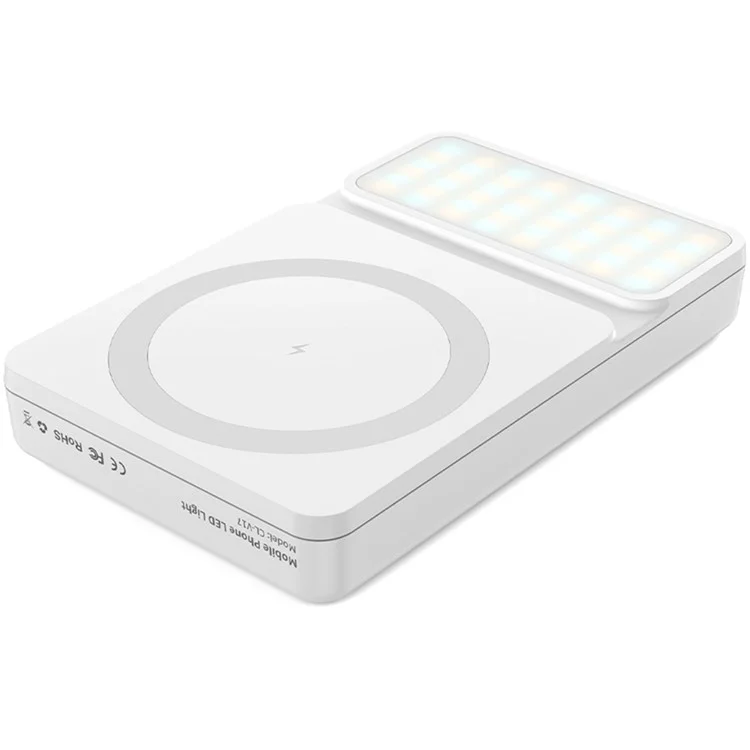 Lâmpada Fotográfica de Telefone Magnética V17 com Carregador Sem Fio Recarregável, Iluminação Portátil RGB para Transmissão ao Vivo