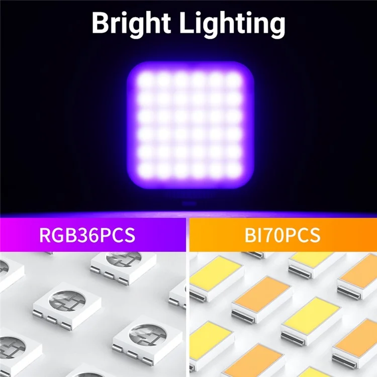 D02 Mini Luz de Preenchimento LED para Transmissão Ao Vivo Adsorção Magnética Bolso Lâmpada de Vídeo RGB