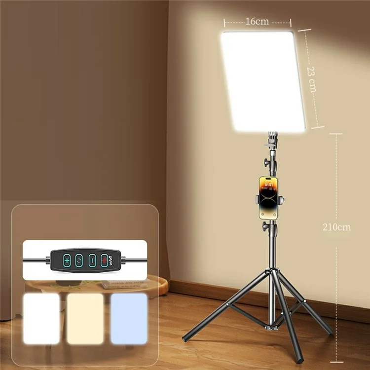12-zoll-led-videolicht 2700-6500K Fülllicht Mit Stativständer, Telefonhalter 240 Led-panel Light