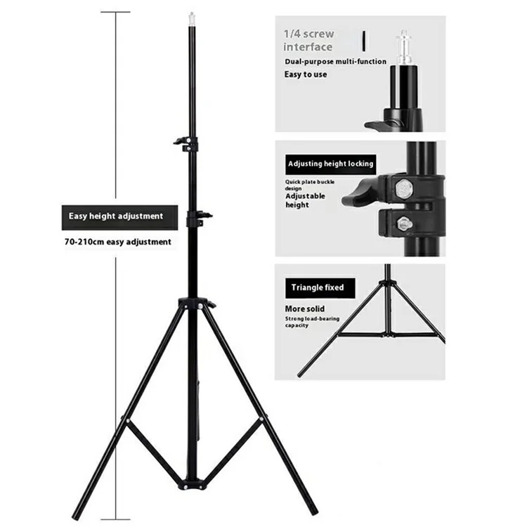 2 Sets 80W LED Softbox Photography Lighting 3 Color Temperature Short Handle Manual Control LED Video Light Kit - US Plug