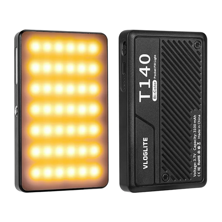 T140 Camera Phone Tablet Video Light with Phone Clip Soft Light Fill Light Selfie Light for Photography