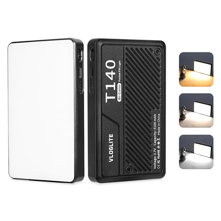 T140 Camera Phone Tablet Video Light with Phone Clip Soft Light Fill Light Selfie Light for Photography
