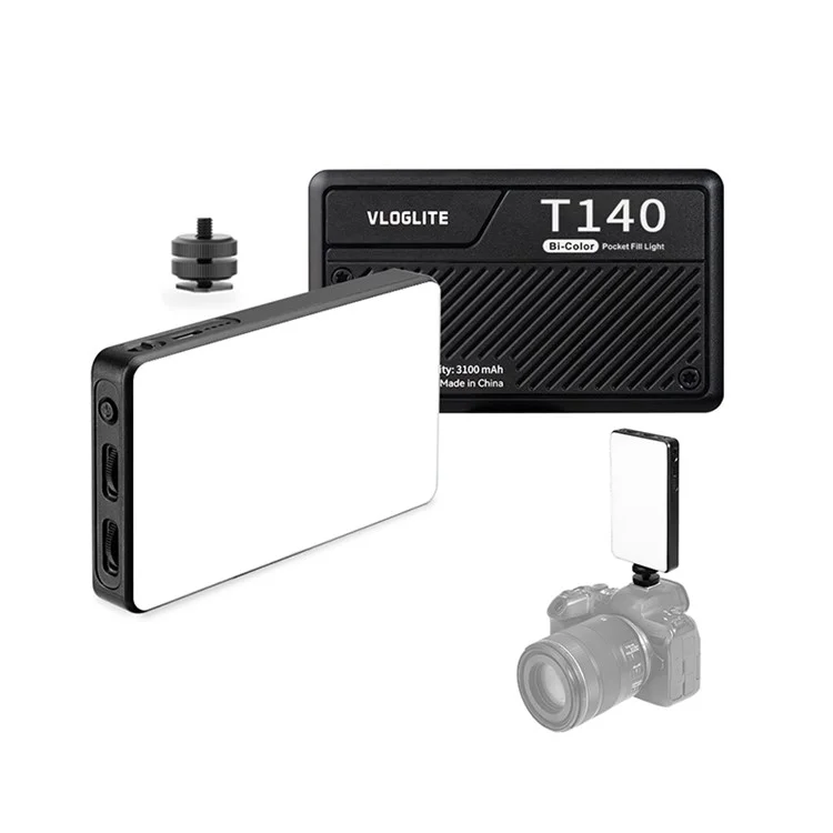 T140 Camera Phone Tablet Video Light with Phone Clip Soft Light Fill Light Selfie Light for Photography
