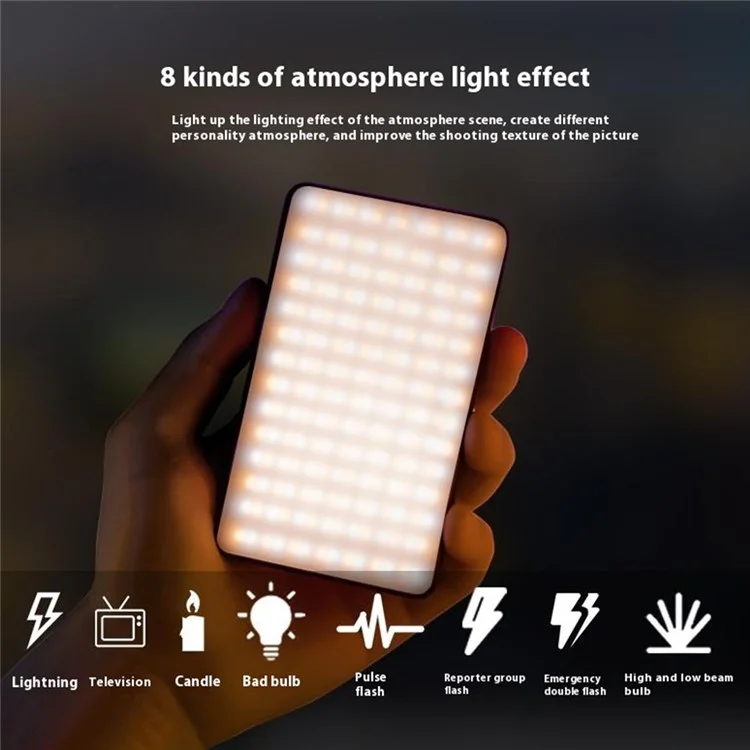 T140 Camera Phone Tablet Video Light with Phone Clip Soft Light Fill Light Selfie Light for Photography