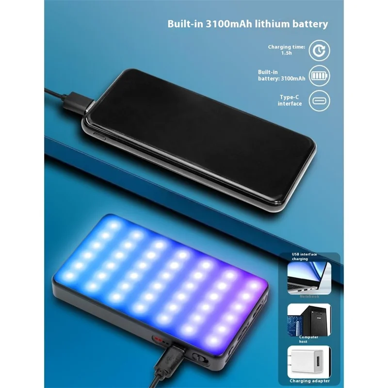 T140 RGB Luce di riempimento a colori pieni per Tiktok / Riprese video / Fotografia