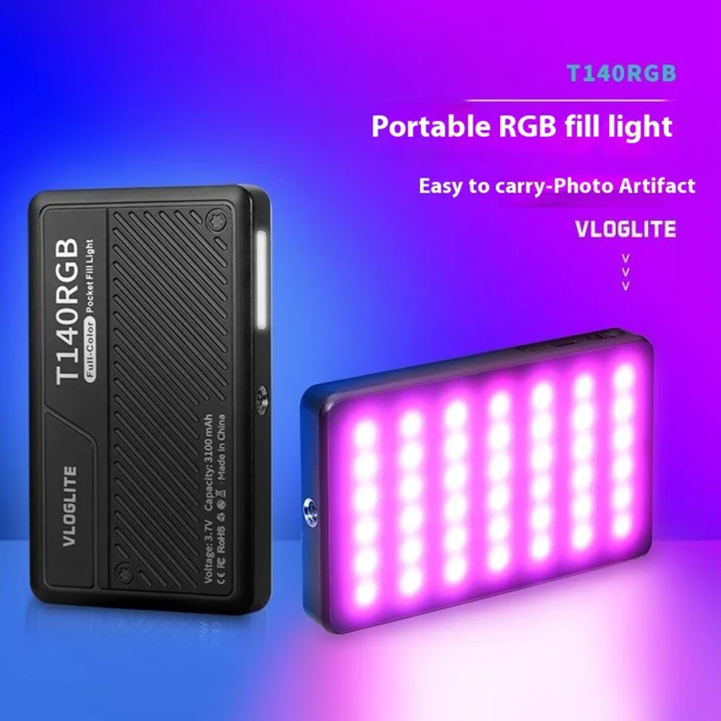 T140 RGB Luce di riempimento a colori pieni per Tiktok / Riprese video / Fotografia