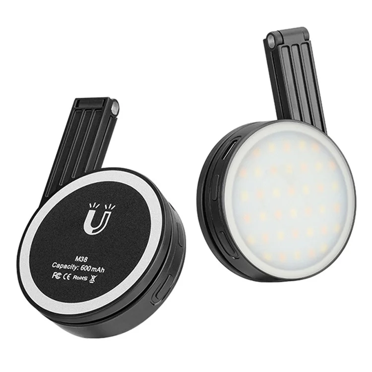 M38 Magnetic Fill Light For iPhone 16 / 15 / 14 Pro Compatible with MagSafe Portable Photography Livestream Lighting
