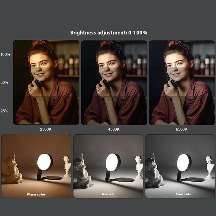 M38 Magnetic Fill Light For iPhone 16 / 15 / 14 Pro Compatible with MagSafe Portable Photography Livestream Lighting