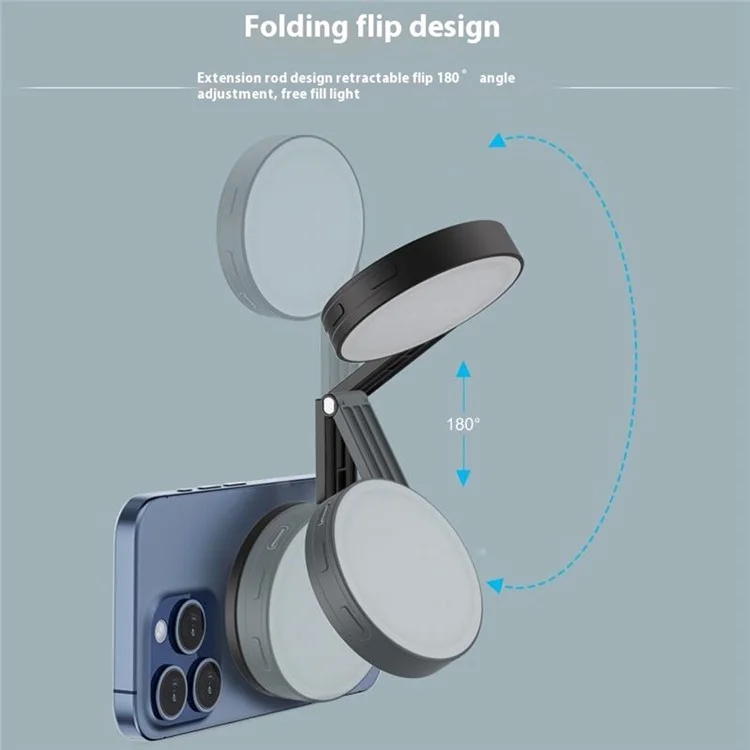 M38 Magnetic Fill Light For iPhone 16 / 15 / 14 Pro Compatible with MagSafe Portable Photography Livestream Lighting