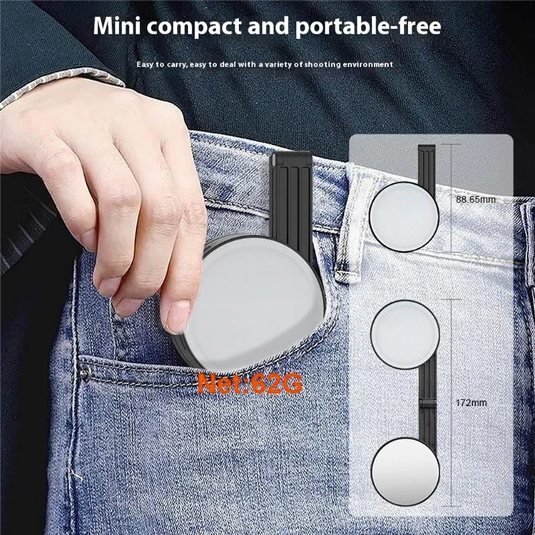 M38 Magnetic Fill Light For iPhone 16 / 15 / 14 Pro Compatible with MagSafe Portable Photography Livestream Lighting