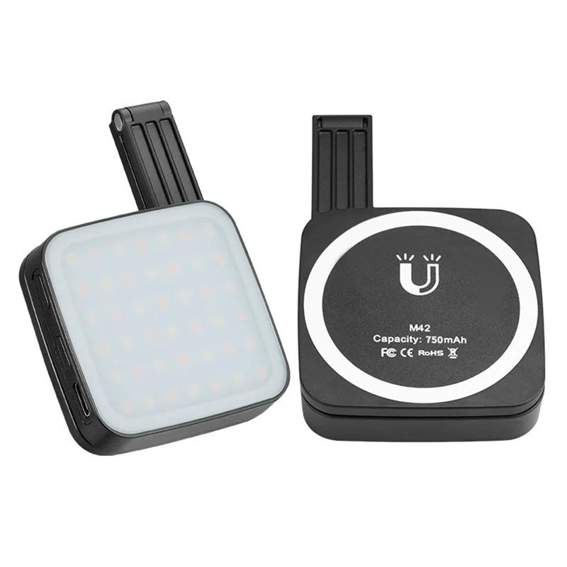 M42 Magnetic Phone Light Compatible with MagSafe Selfie Beauty Lamp Double-Sided Illumination - Black