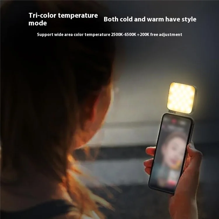 M42 Magnetic Phone Light Compatible with MagSafe Selfie Beauty Lamp Double-Sided Illumination - Black