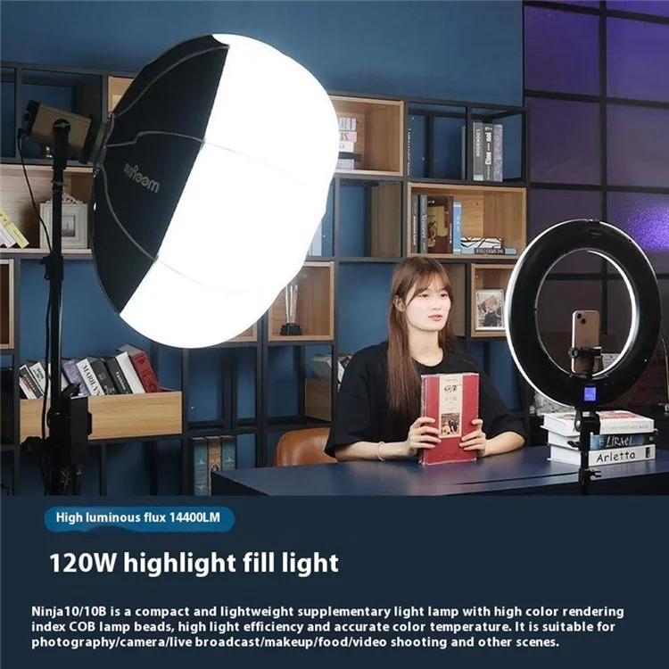 VILTROX Ninja 10 120W LED Video Light 5600K Professional Photography Studio Streaming Fill Light - US Plug